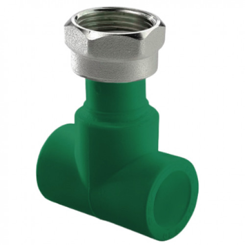 Тройник ПП с накидной гайкой D32-3/4″-32 Green