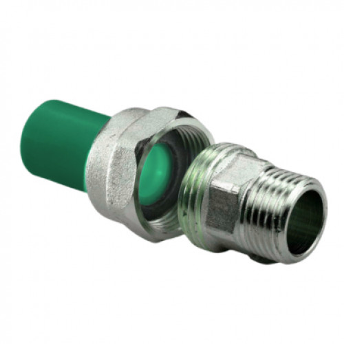 Муфта комбинированная разъемная ПП D32-1 1/4″НР Green