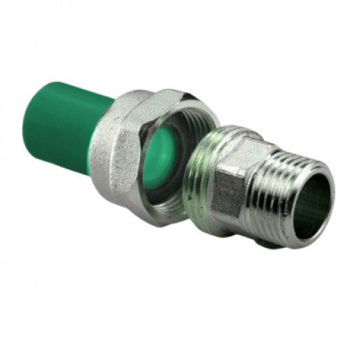 Муфта комбинированная разъемная ПП D40-1 1/2″НР Green