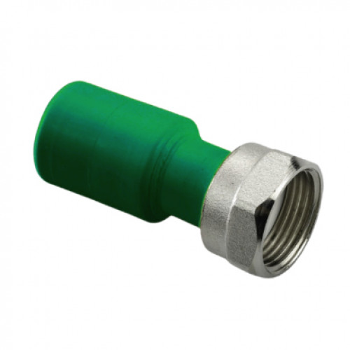 Муфта ПП с накидной гайкой D32-1″ Green